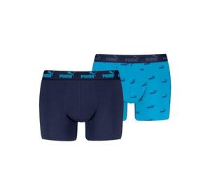 PUMA ELEMENTS MEN LOGO PRINT BOXERS 2P Blue
