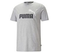 PUMA ESS+ 2 Col Logo Tee Light Gray Heather