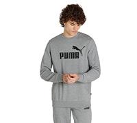 PUMA ESS Big Logo Crew TR,Medium Gray Heather,S