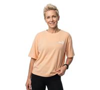 Puma Ess Elevated Cropped Short Sleeve T-shirt Beige M Woman