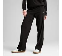 PUMA Ess Elevated High-Waist Straight Leg Rib Pants Women, Black, size XS