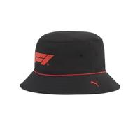 PUMA ESS Formula 1 Bucket Hat Black - One Size Fits Most | Embroidered eyelets, X F1official product, F1logo on front
