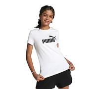 Puma Childrens Unisex Essentials Logo Youth Tee - White Cotton - Size 5-6Y