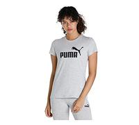 Puma Womens Essentials Logo T-Shirt Light Grey Heath M