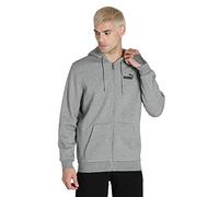 PUMA ESS Small Logo FZ Hoodie FL, Medium Gray Heather