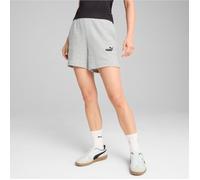 PUMA ESS Small No. 1 Logo 5 Inch High-Waist Shorts TR (s) L Gray Women