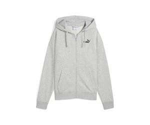 PUMA ESS Small No. 1 Logo Comfort Full-Zip Hoodie TR Light Gray Heather