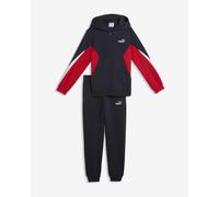 Puma Essential Block kids tracksuit navy blue red white - 152