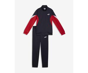 Puma Essential Block Poly Tracksuit Black Red White - 128
