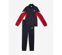 Puma Essential Block Poly Tracksuit Black Red White - 164
