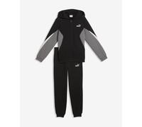 Puma Essential Block tracksuit black white grey kids - 128