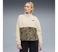 PUMA Essentials Animal Print Relaxed Crew Shirt Women, Alpine Snow, size Medium