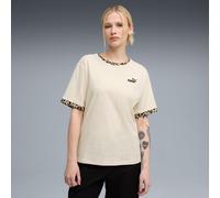 PUMA Essentials Animal Print Relaxed T-Shirt Women, Alpine Snow, size XS