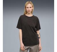 PUMA Essentials Elevated Relaxed Wash T-Shirt Women, Black, size 2XL