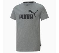 PUMA Boy's Ess Logo Tee B Tee, Medium Gray Heather, 4-5 Years