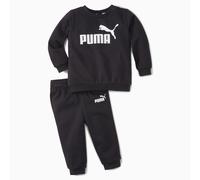 PUMA Essentials Minicats Crew Neck Jogger Suit Toddler, Cotton Black, size 9-12 Months