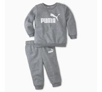 PUMA Essentials Minicats Crew Neck Jogger Suit Toddler, Medium Grey Heather, size 4-6 Months