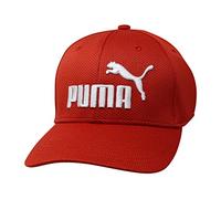 PUMA Evercat Luke Stretch Fit Cap, Red/White, Large-X-Large US