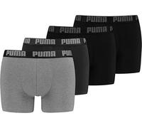 PUMA Men's Boxer Shorts, Everyday Boxer Shorts, Pack of 4, -004 Black/Grey Melange, S