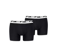 Puma Men's 2-Pack Everyday Multi Logo Boxer Briefs, Black - Black/Black - Size: 32/30/31