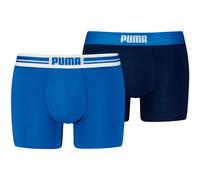 Puma Men's 2-Pack Placed Logo Boxer Briefs, Blue/Navy - Size: L