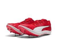 Puma evoSPEED Long Distance Running Spikes | UK 8 in For All Time Red/Puma White/Black