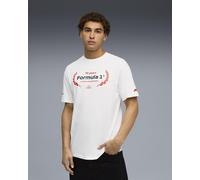 Puma F1 Essentials Graphic Short Sleeve T-Shirt White Black Red - XXL