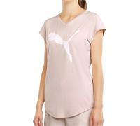 Puma Favourite Heather Cat Womens Training Top Pink Short Sleeve Running T-Shirt