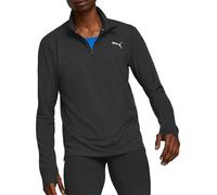 Puma Favourite Mens Running Top Black Long Sleeve Half Zip Run Reflective Jersey