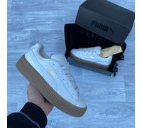 PUMA Fenty Creeper Phatty Nubuck Womens Platform Trainers Warm White [396813 03]