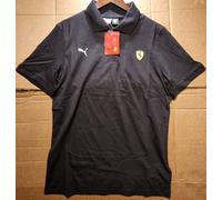 Ferrari F1, Classic Polo, 100% Cotton Jersey, Black, Adult, Official Merchandise (Medium)