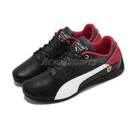 Puma Ferrari Drift Cat Delta Black Red White Leather Men Motor Shoes 306864-04