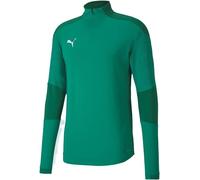 PUMA Final Training 1/4 Zip Top - Pepper / Power Green (Large)