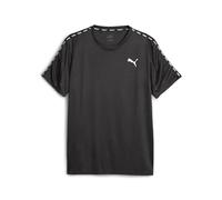 PUMA Mens Fit Taped Tee, Puma Black, XL EU