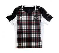 Puma Fraserburgh F.C. Junior Tartan Short Sleeve Jersey Colour: Black, Size: 5-6 years