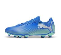 PUMA Unisex Adults Future 7 Play FG/AG Soccer Shoe, HYPERLINK Blue-Mint-PUMA White, 11.5 UK