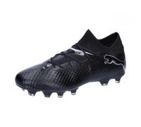 PUMA Future 7 Pro FG/AG Football Boots, Black Silver Metallic Grey, 7.5 UK
