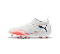 PUMA Future 8 Match FG/AG JR Soccer Shoe, White Black-Glowing RED, 2 UK