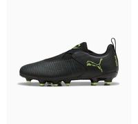 PUMA Future 8 Match FG/AG Laceless Football Boots Youth, Black/Fizzy Light/Green Terrain, size 1
