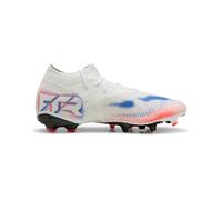 PUMA Unisex Future 8 Match FG/AG Soccer Shoe, White Black-Glowing RED, 8 UK