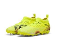 PUMA Future 8 Match MG JR Soccer Shoe, Yellow Alert Black-Sun Struck, 1.5 UK