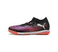 Puma Unisex Future 8 Match Turf Football Boots, Puma Black-Puma White-Glowing Red, 9.5 UK