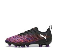 PUMA Unisex Kids Future 8 Play Fg/Ag Jr Soccer Shoe, Puma Black Puma White Glowing Red, 3 UK