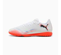 PUMA Future 8 Play TT Football Boots Unisex, White/Black/Glowing Red, size 10