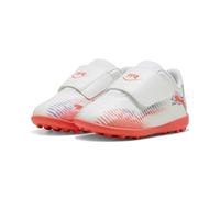 PUMA Future 8 Play V TT Inf Soccer Shoe Unisex Baby, PUMA White-PUMA Black-Glowing Red, 4