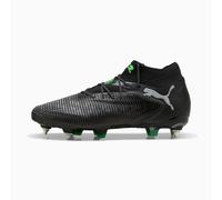 PUMA Future 8 Ultimate MxSG Football Boots Unisex, Black/Cool Light Grey/Green, size 7.5