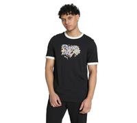 PUMA Future.PUMA.Archive Men's Graphic Ringer T-Shirt, Black Blue Crystal, S