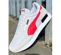 Puma Future Rider Vintage Trainers White Red - Sneakers, Retro, 80s, Footwear