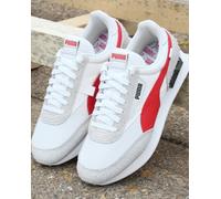 Puma Future Rider Vintage Trainers White Red - Sneakers, Retro, 80s, Footwear