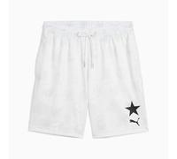 PUMA Ghana All-Over Print 6" Shorts Unisex, White/Black, size Small